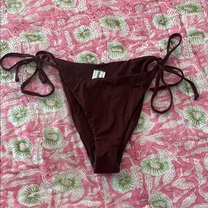 Dippin Daisys brown tie, side bikini bottoms